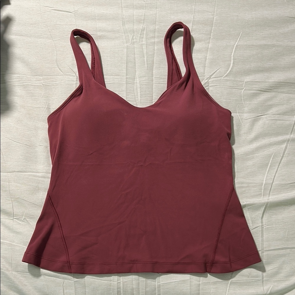 Lululemon Athletica Red Fitted Sleeveless Tank Top